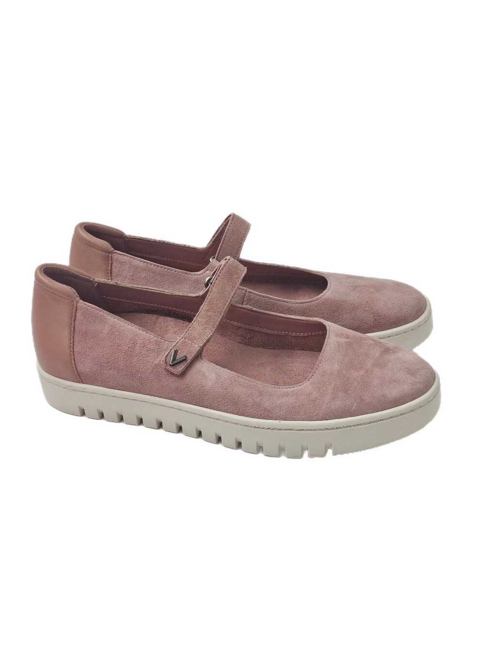 Vionic Uptown Mary Jane Sneakers Cinder Rose Suede Pink Flats Size 8 Travel APMA